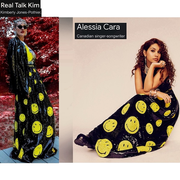 Alice + Olivia Tina Smiley Black Yellow Sequin Embellished Ball Gown Skirt - Picture 6 of 17